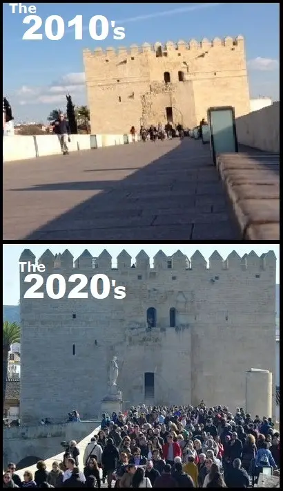 Puente Romano in Cordoba, Spain. Now with overtourism.