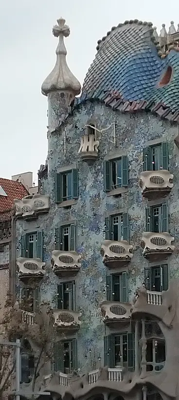 La Casa Batlló de Gaudí vue de l'extérieur