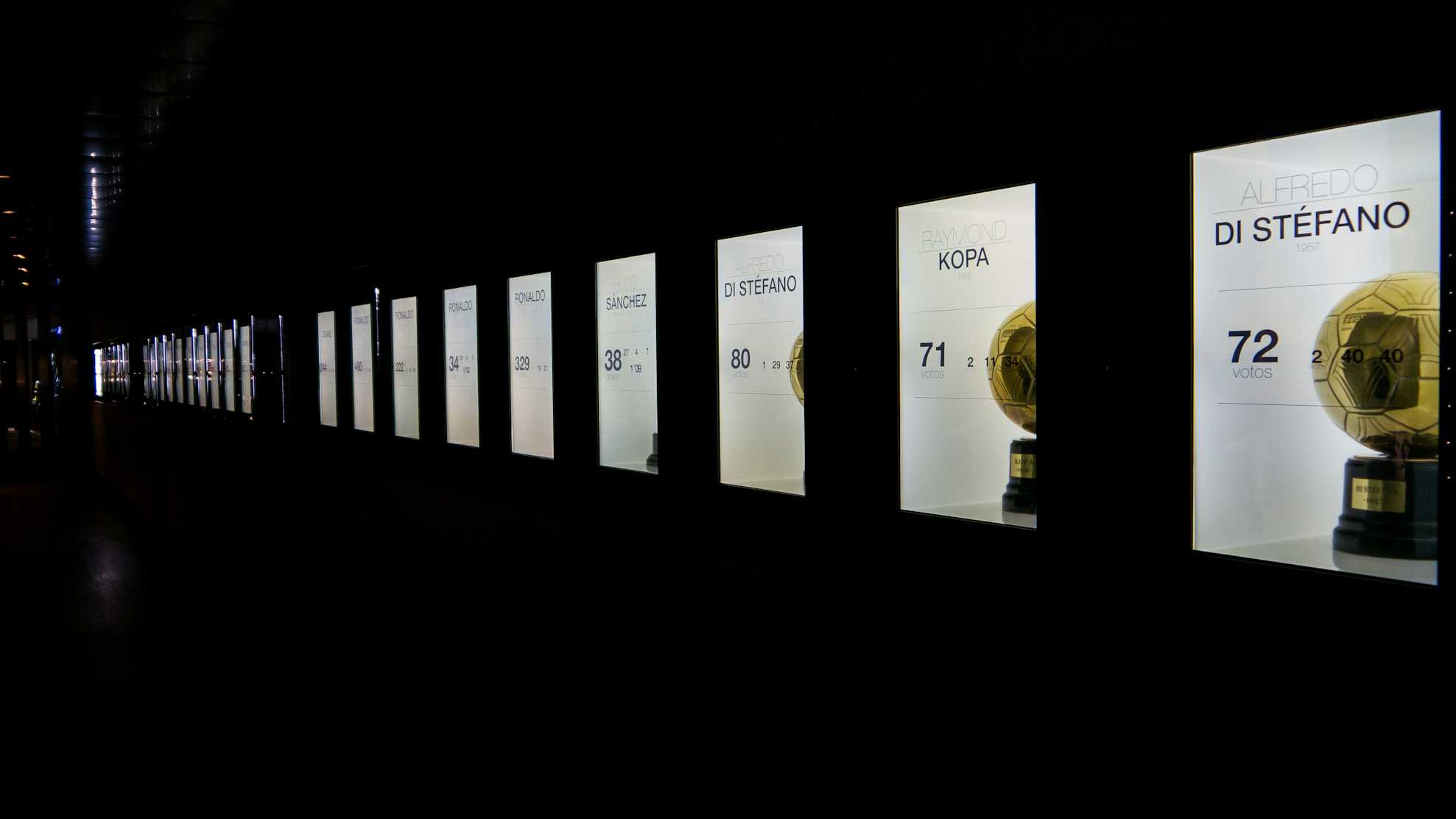 Joueurs du Real Madrid au musée du Santiago Bernabéu